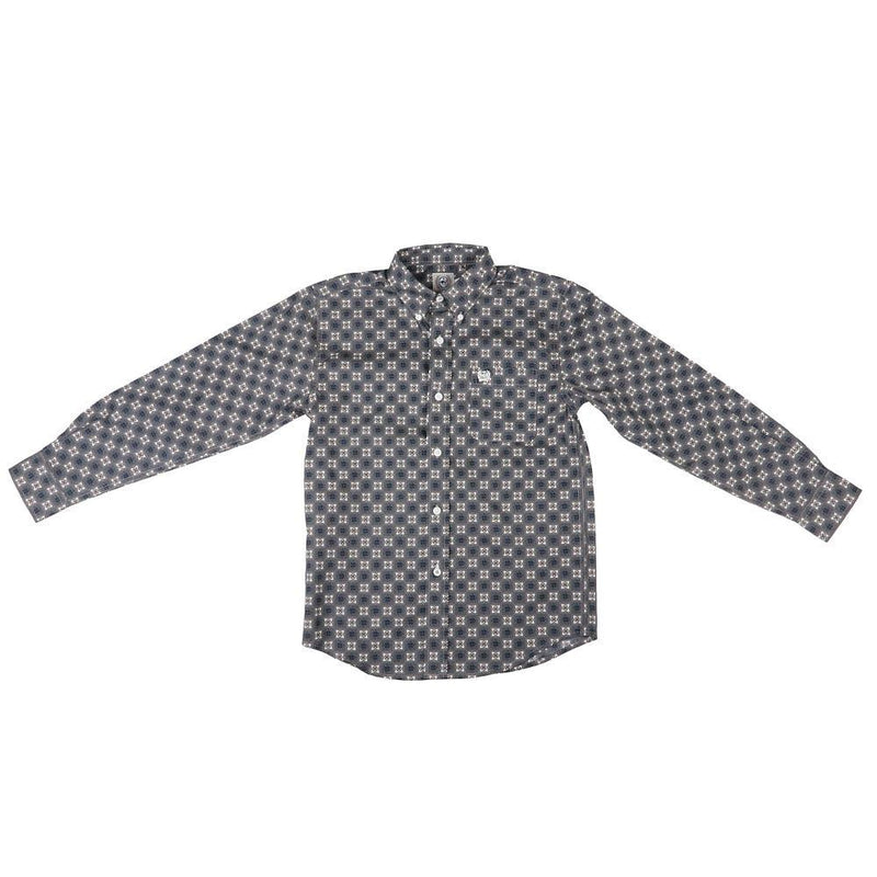 Boy's Khaki Print Shirt