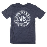 Ranch TX Navy Round Logo Tee Shirt
