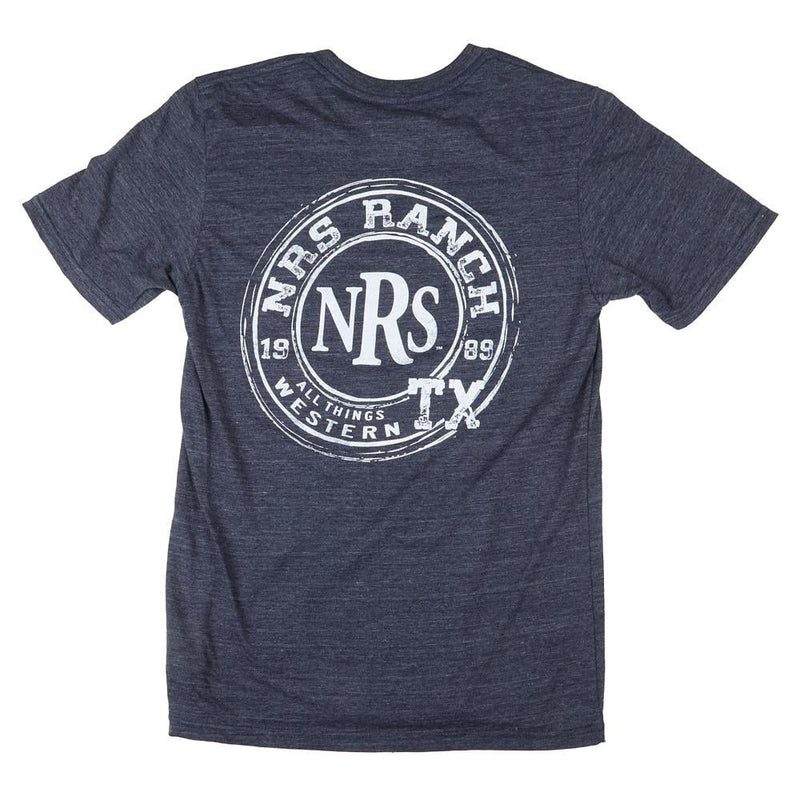 Ranch TX Navy Round Logo Tee Shirt