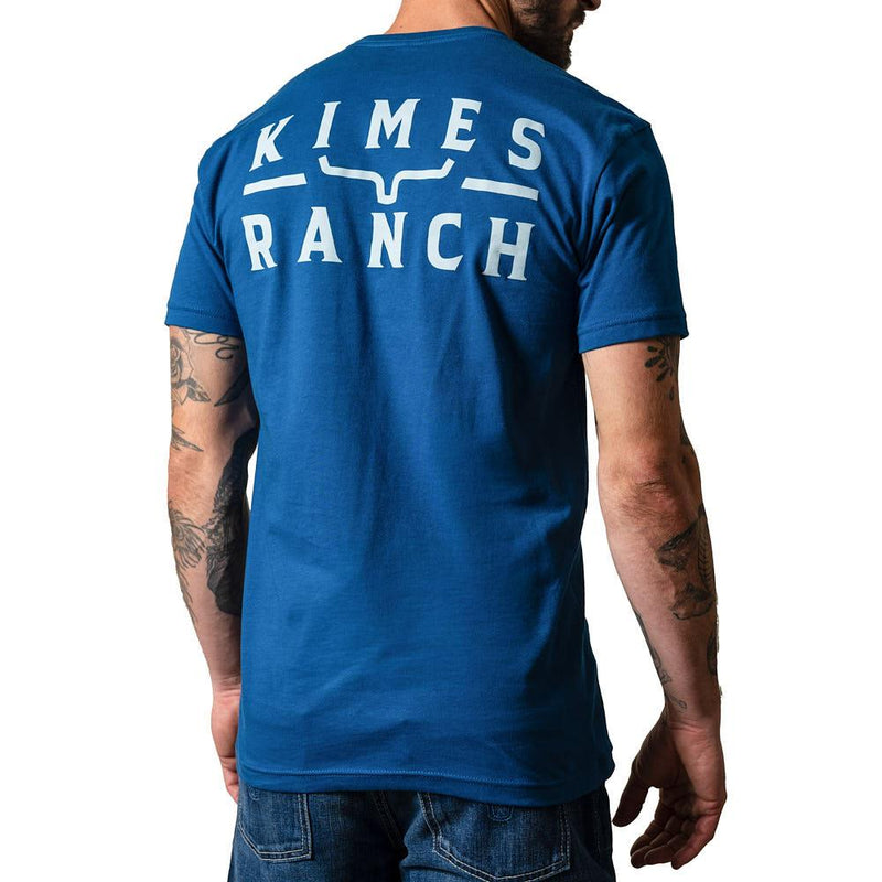 Men's Cool Blue Back Branded Tee Shirt