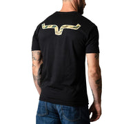 Men's Camo Back Black Tee Shirt