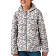 Youth White Camo Puffer Jacket