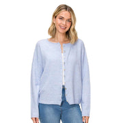 Women's Light Blue Button Loose Cardigan