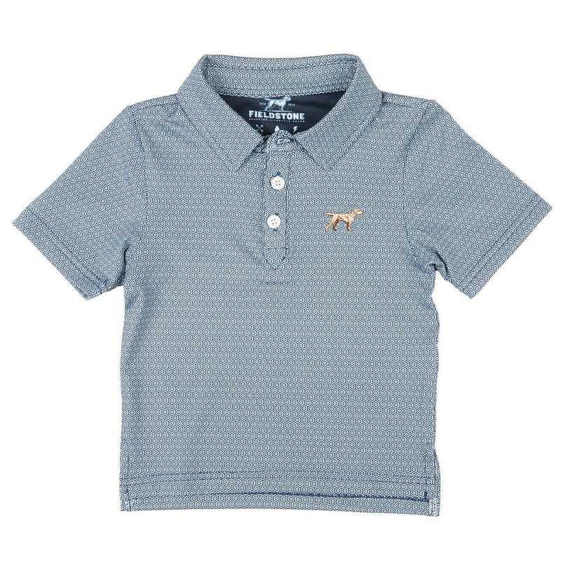 Boy's Navy Diamond Polo