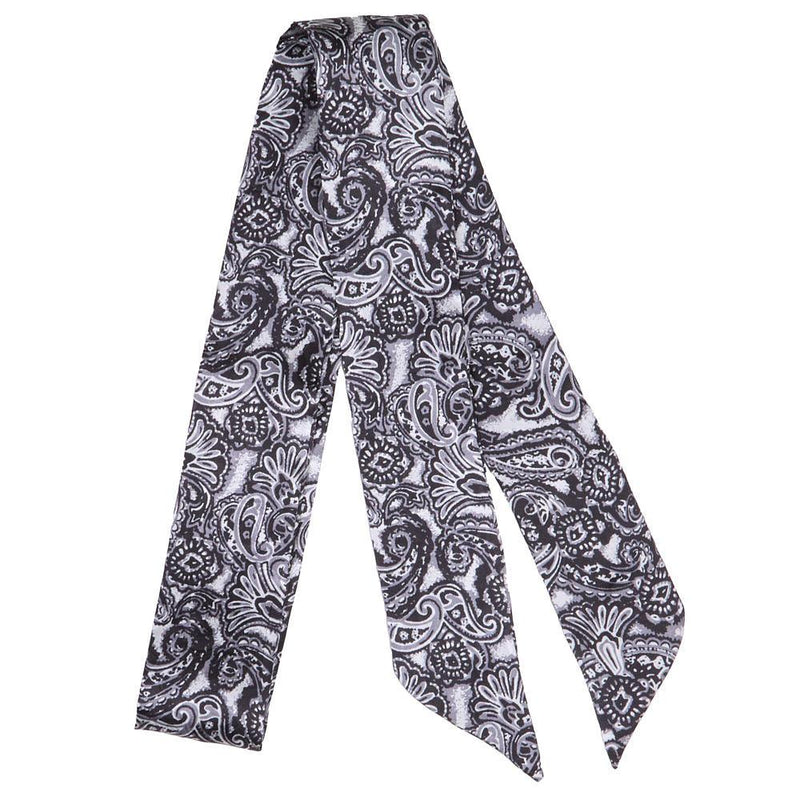 Silver Smoke Paisley Twilly