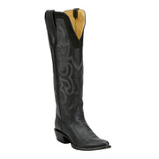 Women's Ada Black Cowhide Vamp 17in Black Cowhide Top Boot