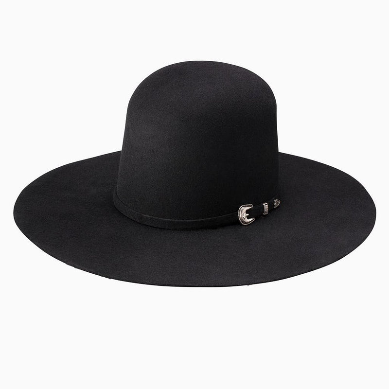 Youth Black Brockton Open Crown 4 1/4in Brim Hat