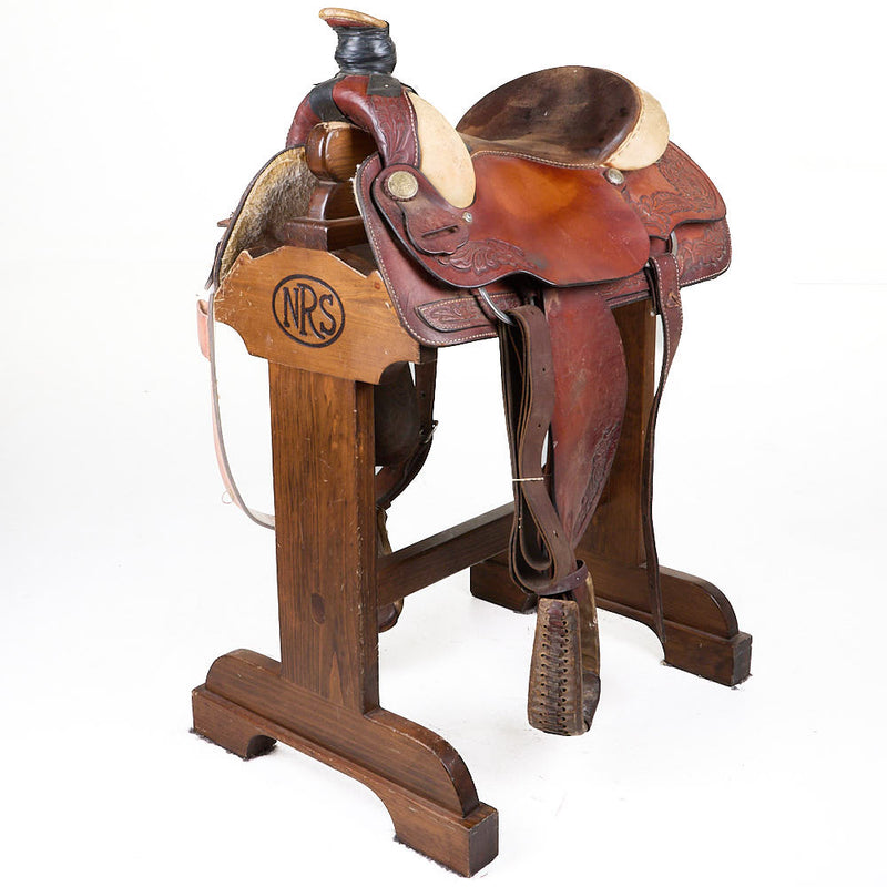 Used 15.5in Rawhide Swell and Cantle Team Roper