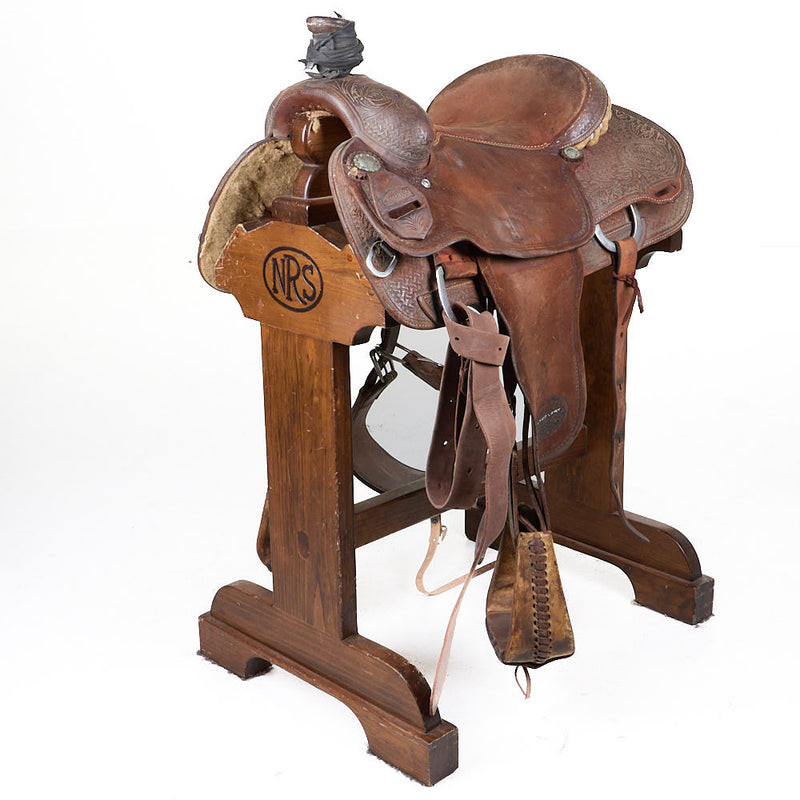 Used 15.5in 1/2 Breed Combo Tooled Team Roper