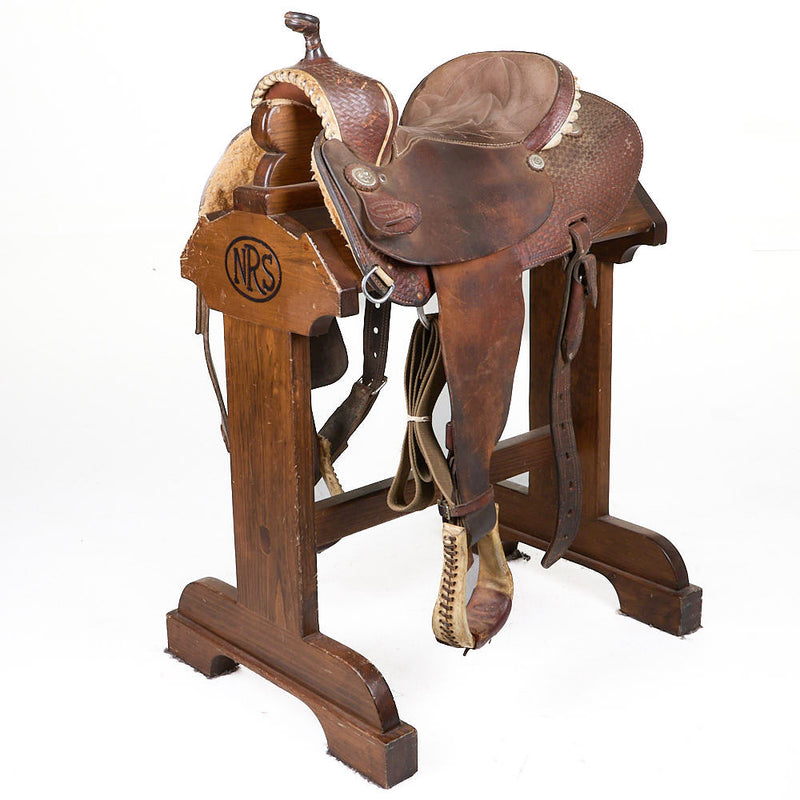 Used 13.5in Basket Stamp Barrel Saddle