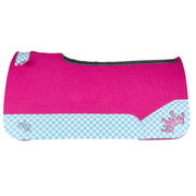 3/4" Kush Checkered Pink Felt Saddle Pad
