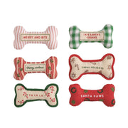 Assorted Embroidered Dog Bone Toy