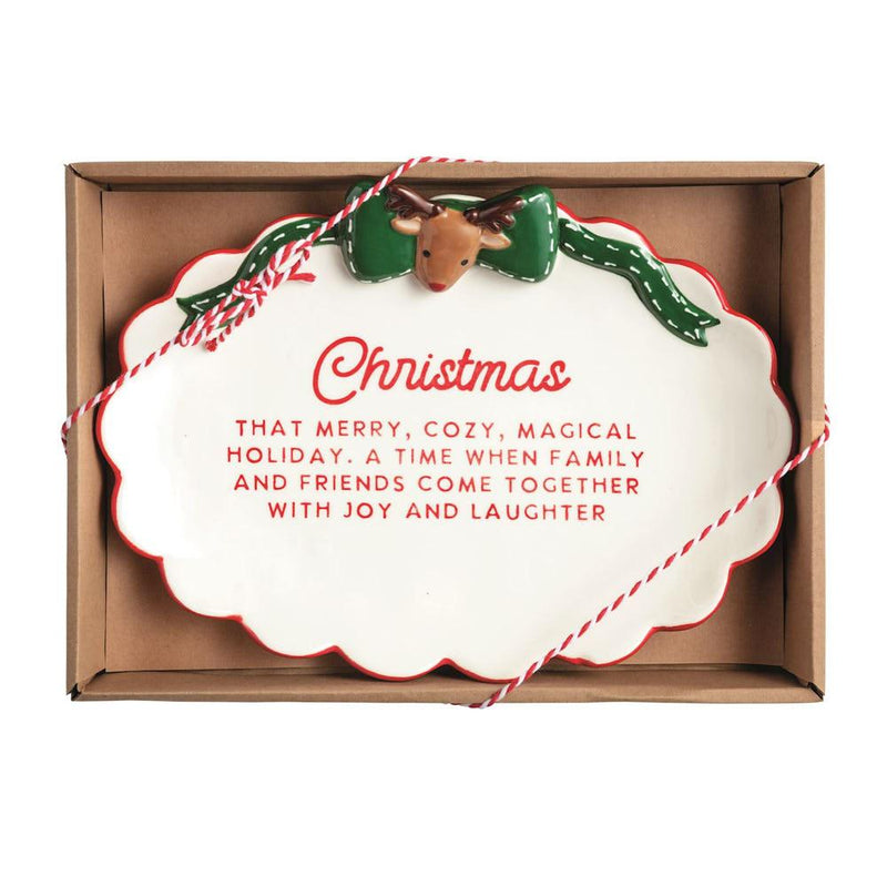 Reindeer Bow Sentiment Tray