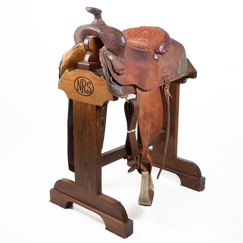 Used 13in Padded Seat Floral Pleasure Saddle