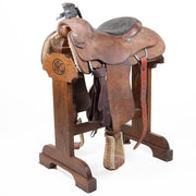 Used 14.5in Roughout with Padded Seat Calf Roper