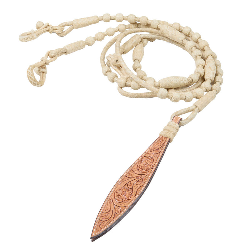 16 Plait Braided 54in Rawhide Romal Reins