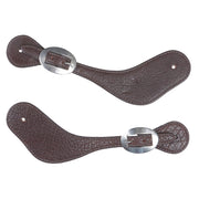 Men`s Exotic Leather Spur Strap with Stainless Steel Buckles