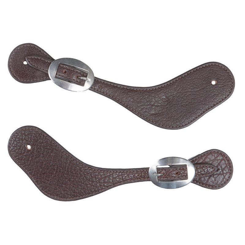 Men`s Exotic Leather Spur Strap with Stainless Steel Buckles