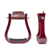 2" Rubber Tread Wood Stirrup - Cherry