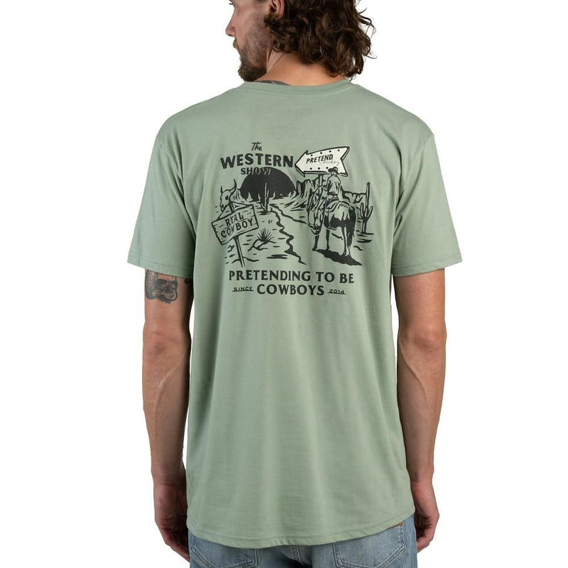 Men's Green Western Show Tee Shirt