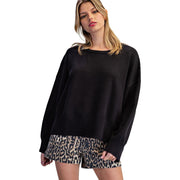 Women's Black Oversized Knit Sweater