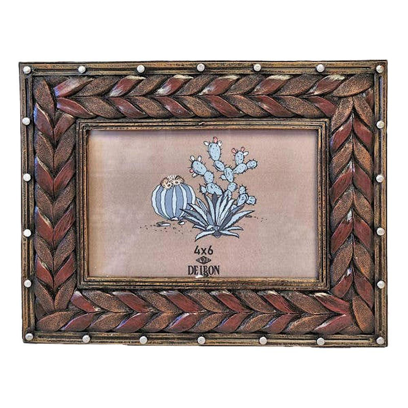 Braided Leather Rustic Frame