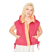Women's Coral Oversized Contrast Vest