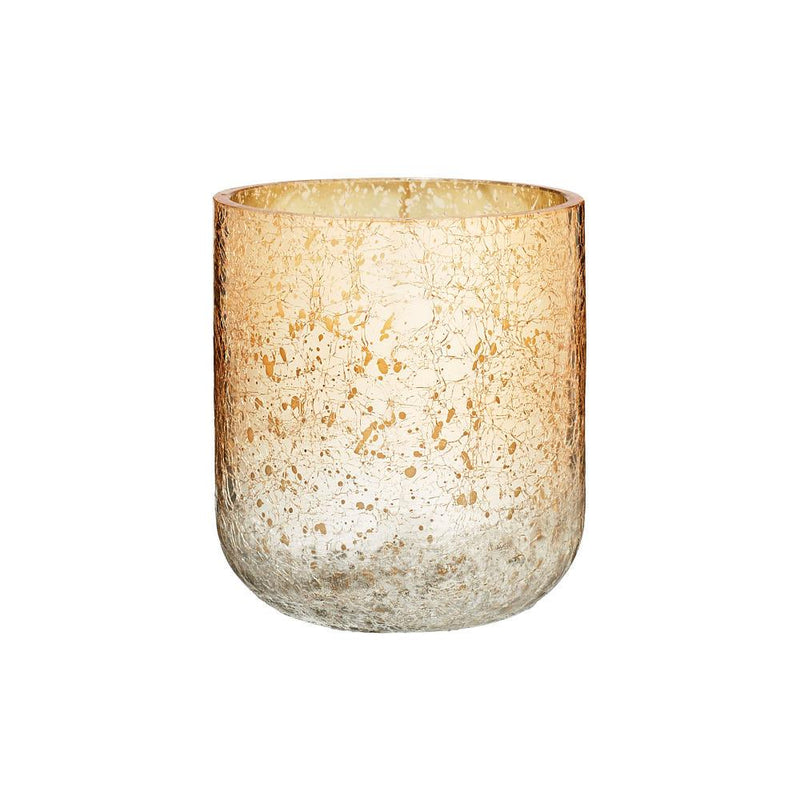 Winter White Small Radiant Glass Candle
