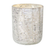 Balsam and Cedar Crackle Glass Candle