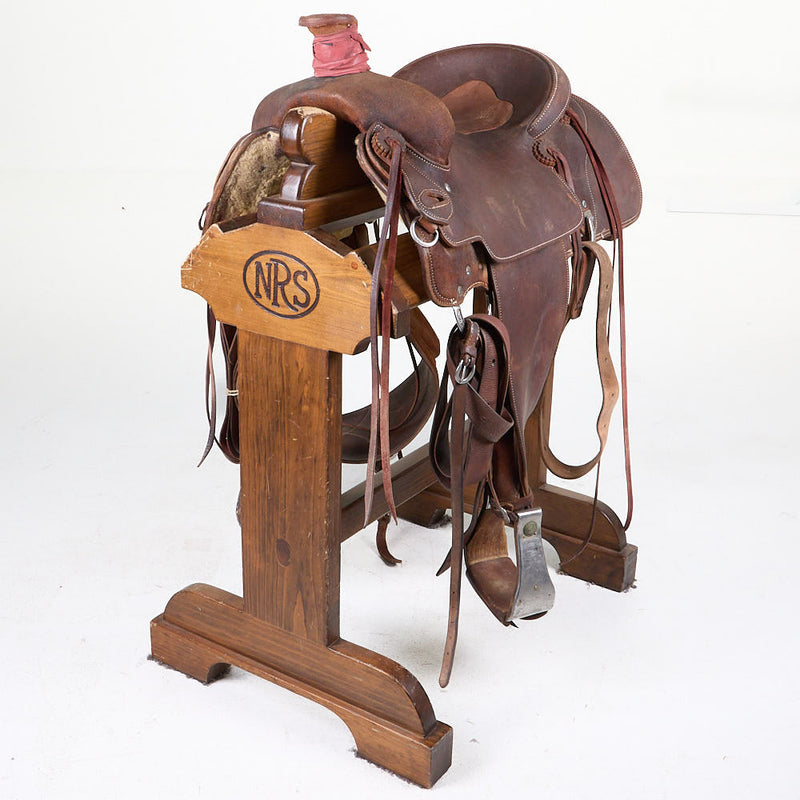 Used 14in Roughout Team Roping Saddle