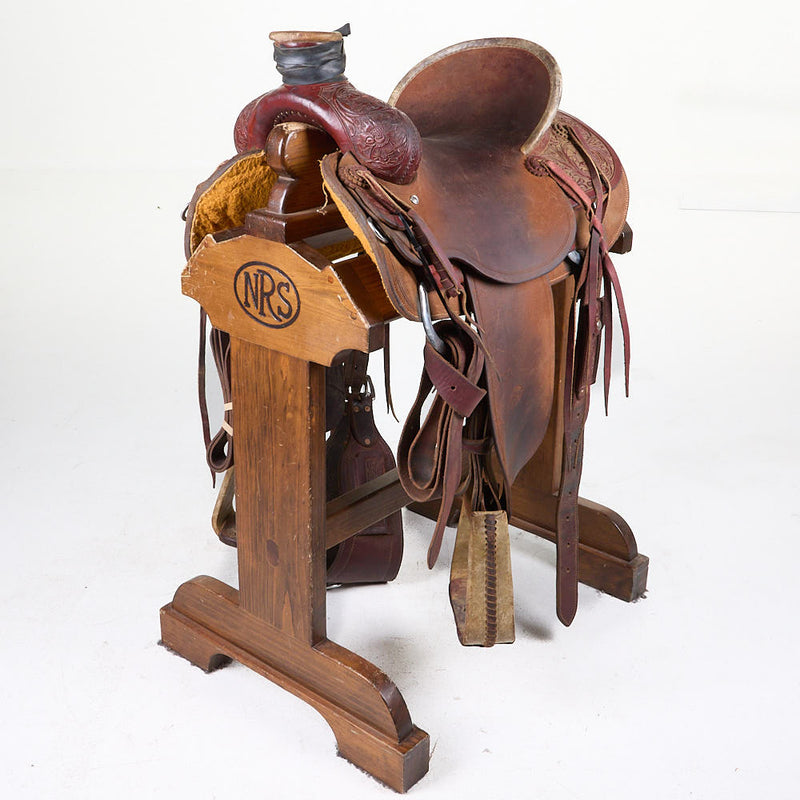Used 16in 1/2 Floral Billy Cook Ranch Roper Saddle