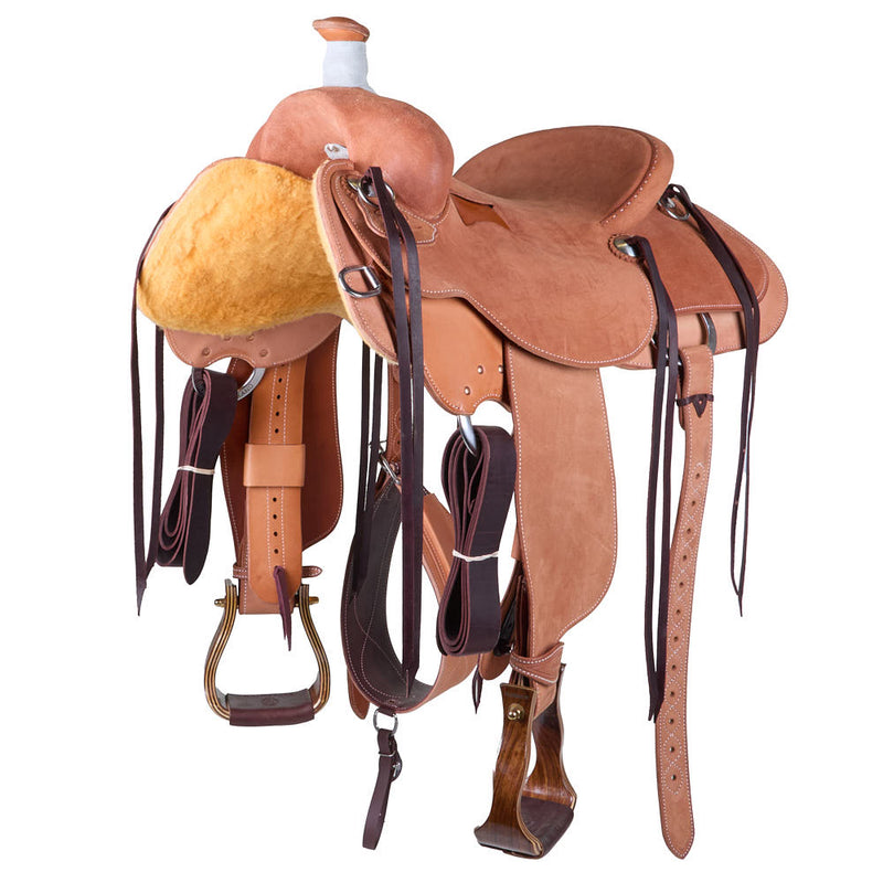 15in Natural Roughout Cowboy Ranch Saddle