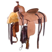 16in 1/8 Breed Alpine Floral Tooled Performance Saddle