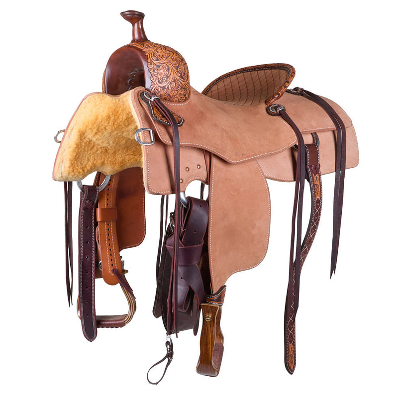 16in 1/8 Breed Alpine Floral Tooled Performance Saddle