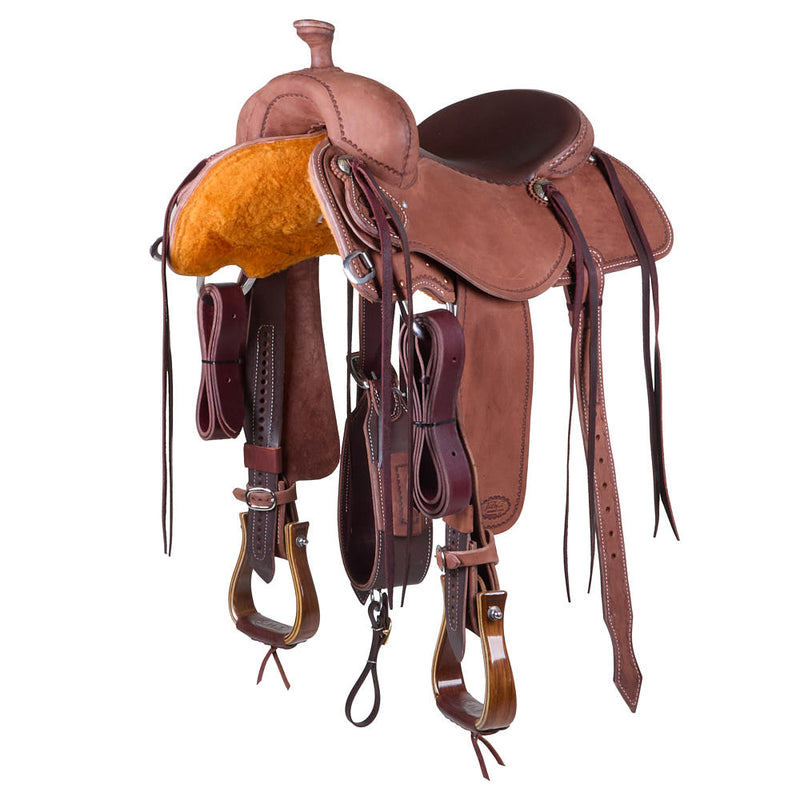 15in Brown Roughout Cowhorse Saddle