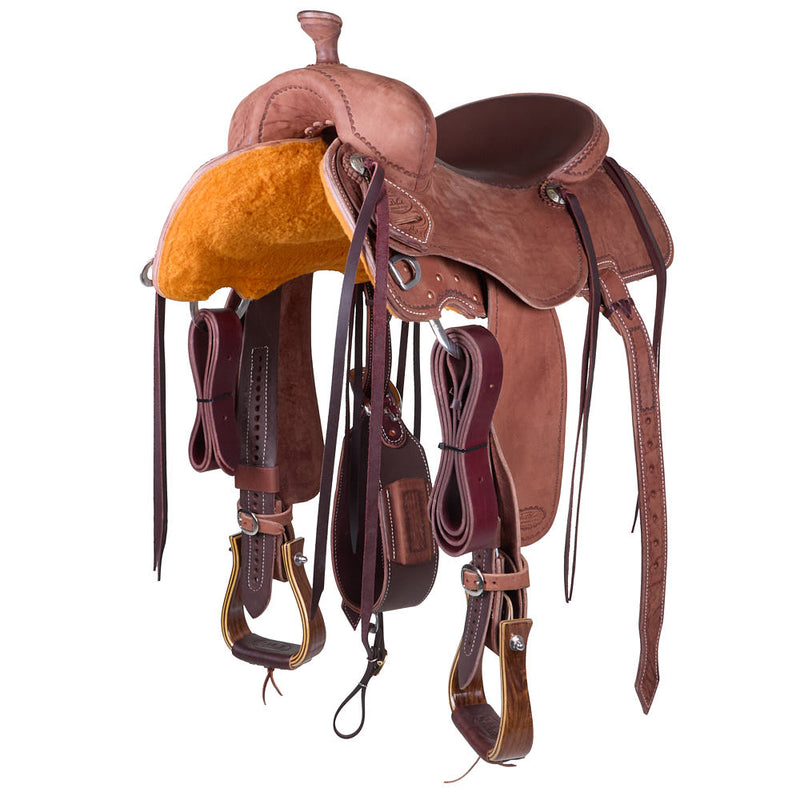 16in Brown Roughout Cowhorse Saddle