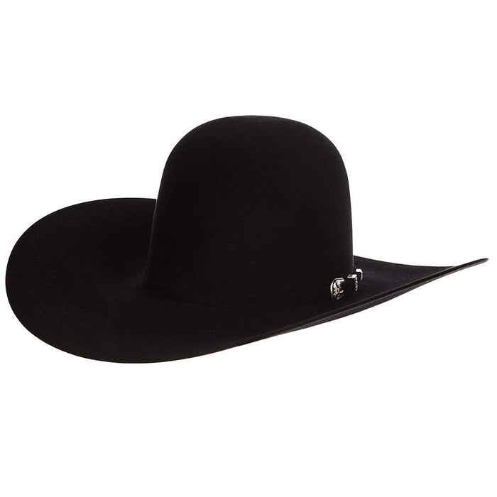 American Hats 20X Black Self Band Open Crown 5in. Brim Felt Cowboy Hat