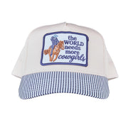The World Needs More Cowgirls Blue Striped Cap