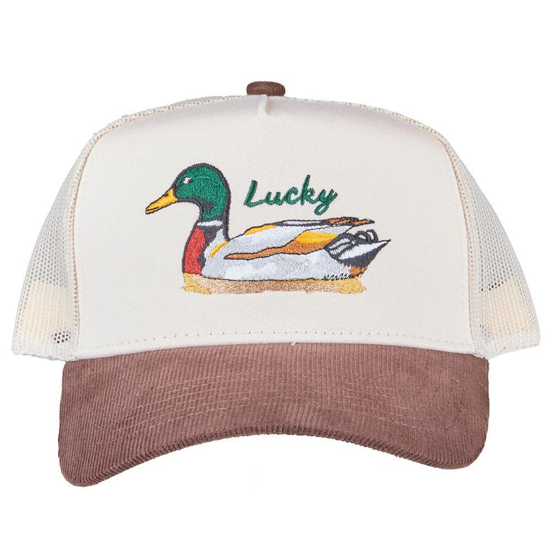 Lucky Duck Brown Corduroy Cap