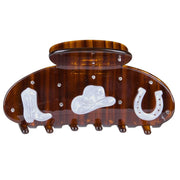 Brown Cowgirl Charm Hair Clip