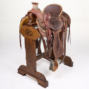 Used 15.5in 1/2 Breed Basket Stamped Billy Cook Wade Saddle