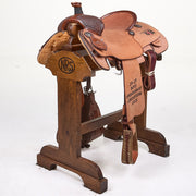 Used 14.5in 1/8 Breed Spider Scott Thomas Calf Roping Saddle