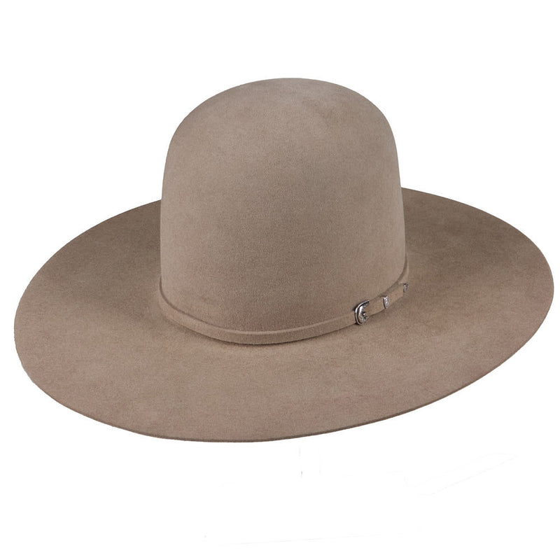 5X Pecan 4 1/4in Brim Self Band Open Crown