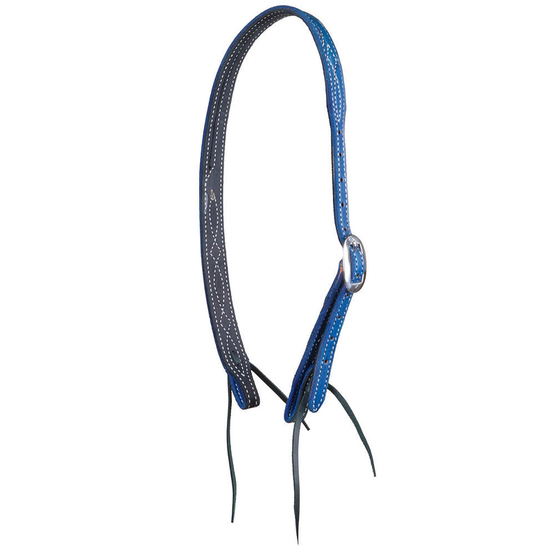 Royal ue Gunslinger Split Ear Headstall with White Thread