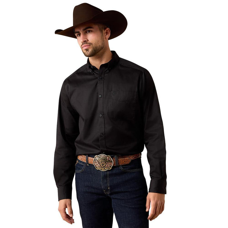 Men's Black Light Weight Solid Shirt