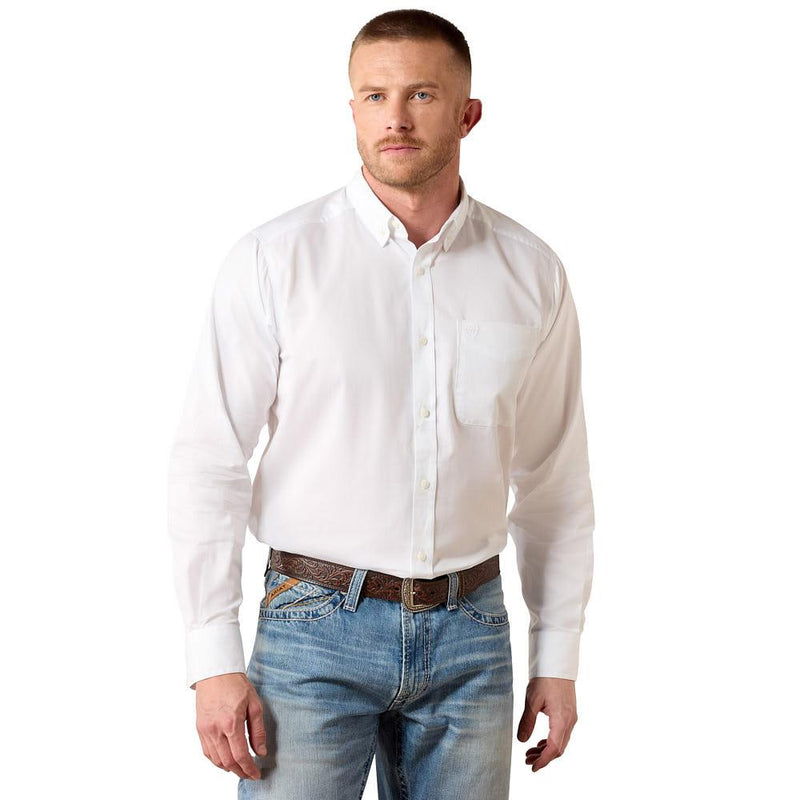 Men's White Light Weight Solid Shirt