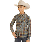 Boy's Brown Tek Plaid Flannel