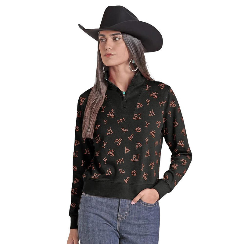 Women's Black Ranch Brand Pullover