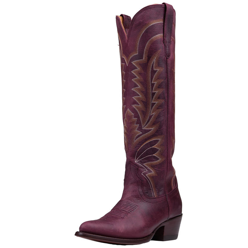Women's The Abby Wine Goat Vamp 17in Matching Top Boot