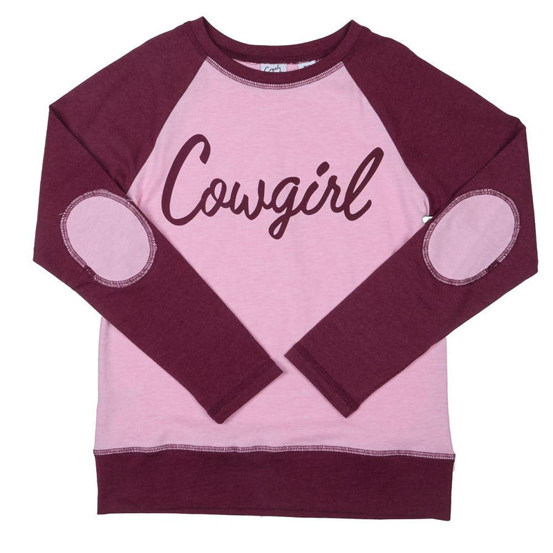 Girl's Pink Cowgirl Long Sleeve Tee Shirt